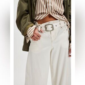 Free People We The Free Sloane Belted Pants in Tofu.